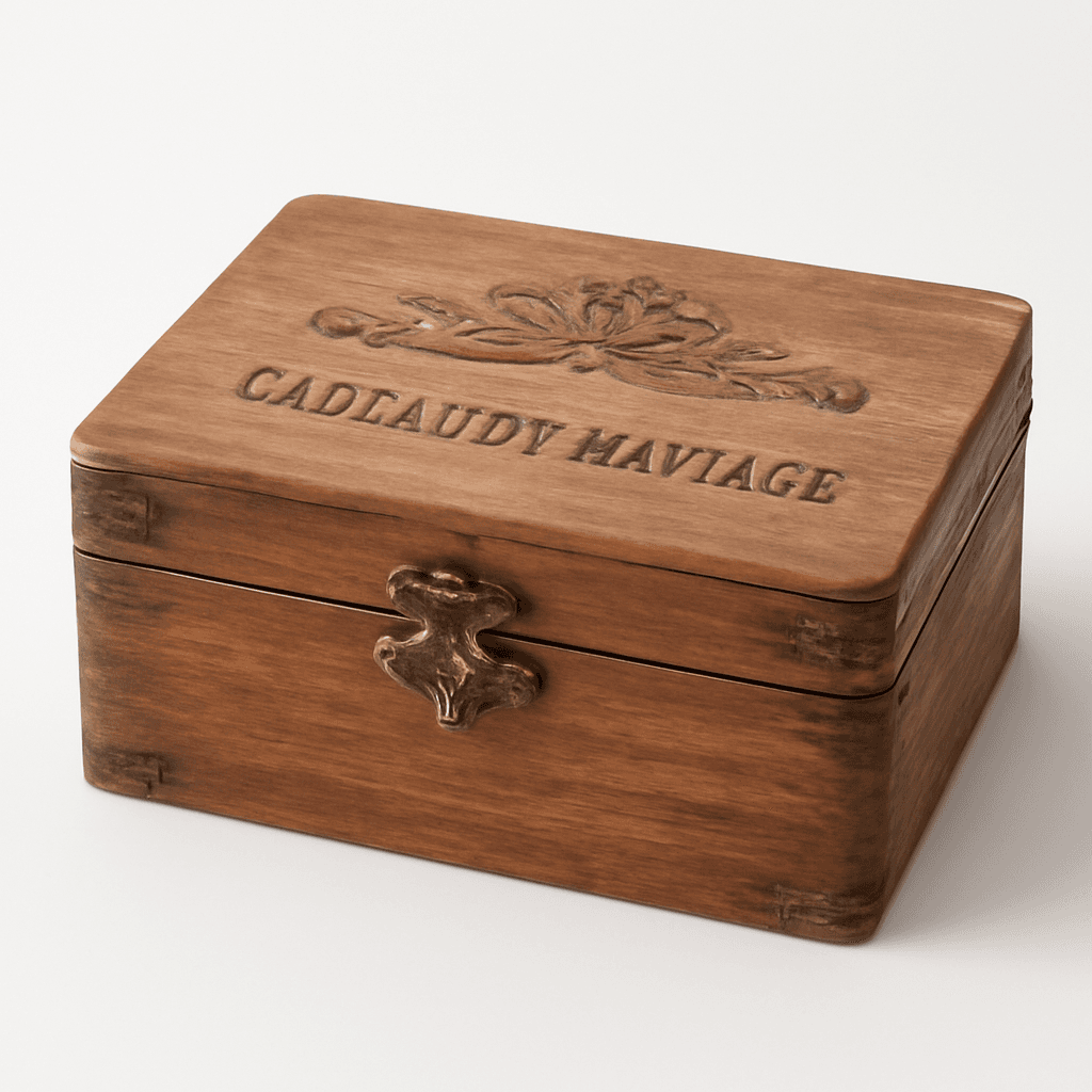 Cadeau de mariage en bois antique