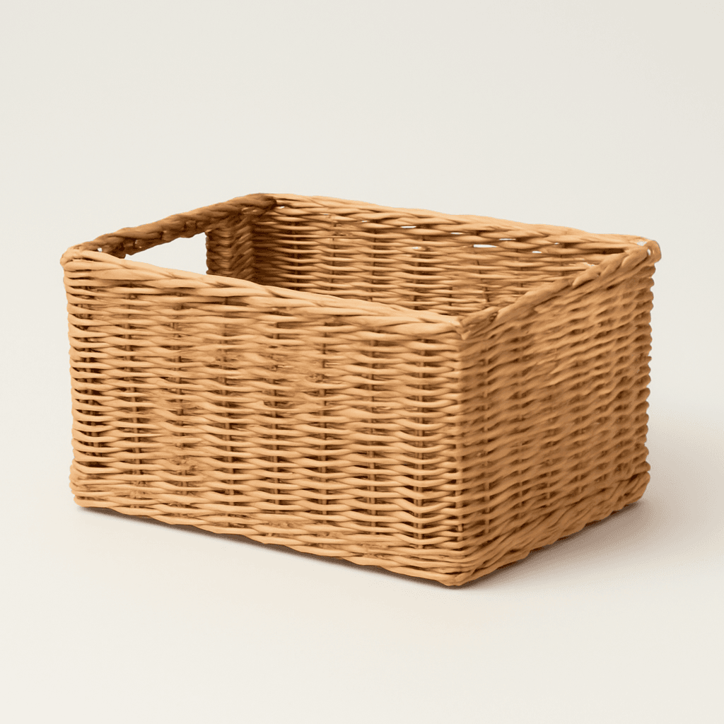 Caisse de rangement en osier