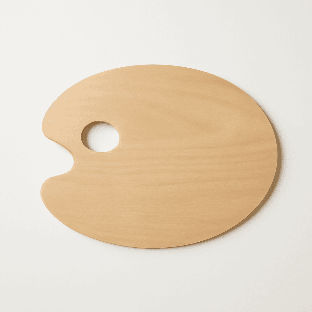 Palette de peinture en bois