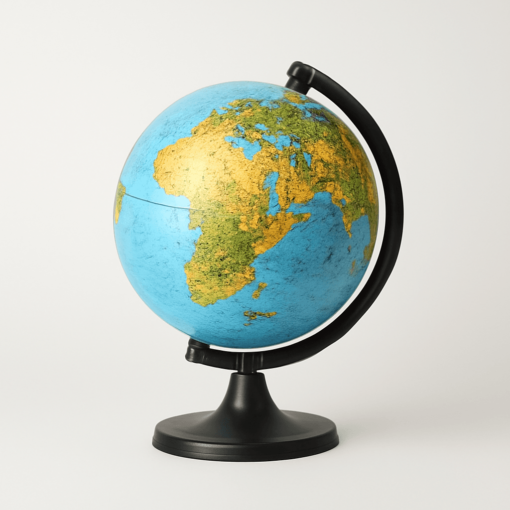 Globe terrestre éducatif en plastique