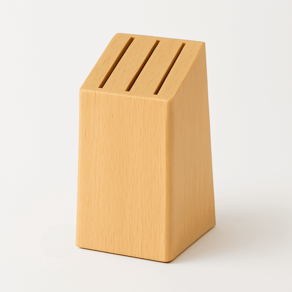 Natural wood knife holder