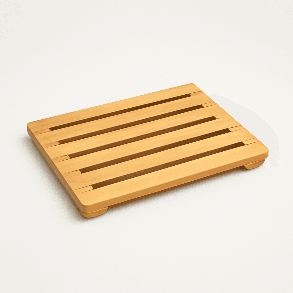 Bamboo shower mat