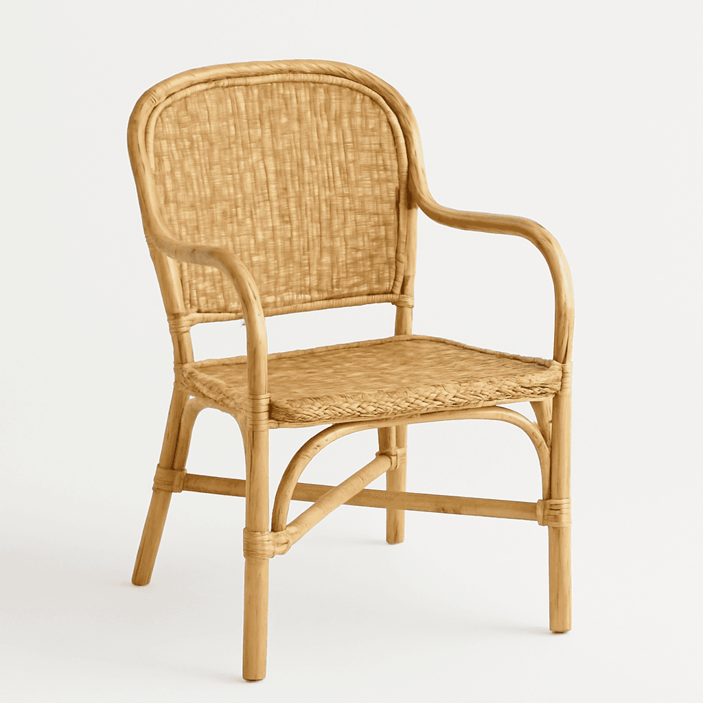 Fauteuil en rotin tressé