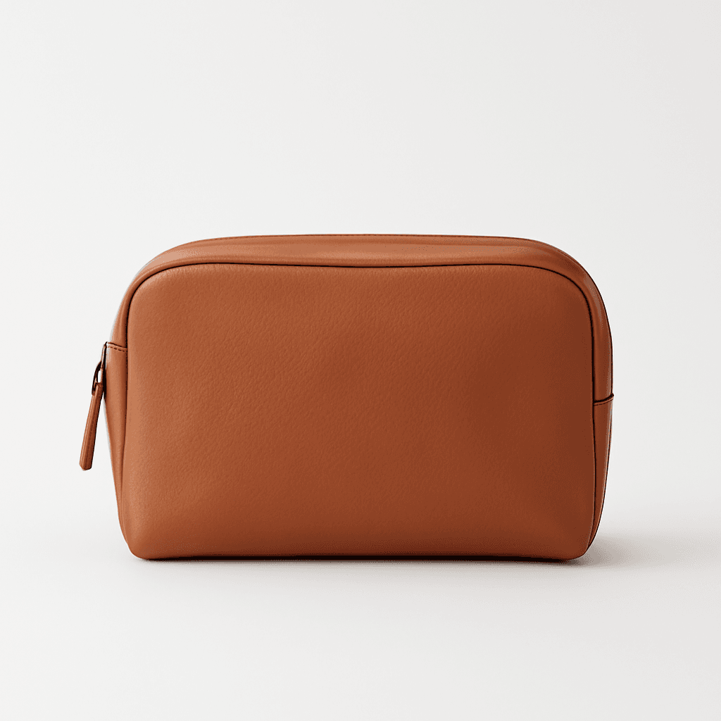 Trousse de maquillage en cuir